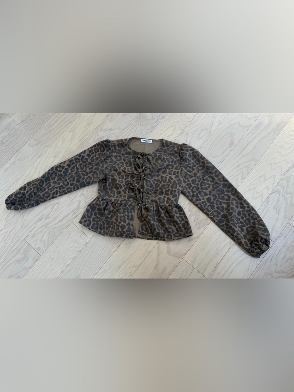 Princess Polly Leopard Print Peplum Jacket - Brown - Never worn!